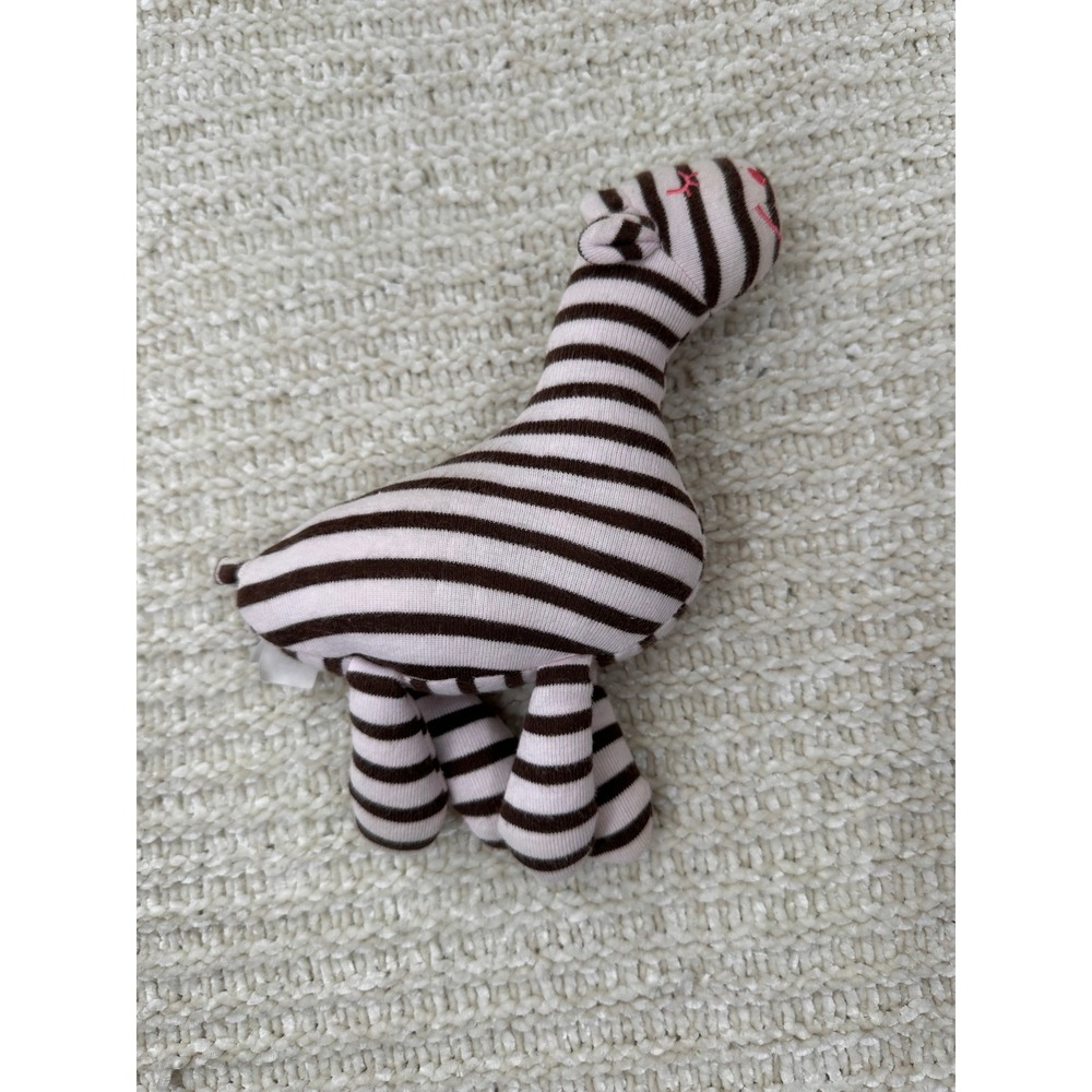 Old Navy Zebra Plush Pink Brown Striped Stuffed‎ Animal Lovey Kids Vintage 2009 - Picture 3 of 9